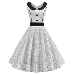Audrey Hepburn Polka Dots Dresses Retro Vintage 1950s Prom Dress Cocktail Dress Vintage Dress Dress Party Costume A-Line Dress Tea Dress Rockabilly Prom Dress Women's Costume Vintage Cosplay Party Lightinthebox
