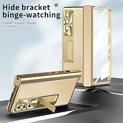 Kickstand Phone Case for Samsung Galaxy Z Fold 4 Z Fold 3 with Hinge Protection S Pen Holder Full Body Case with Built-in Screen Protector PU Leather Protective Stand Case for Samsung Z Fold 4 5G Lightinthebox