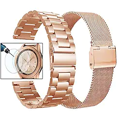 Smart Watch Band for Samsung Galaxy Garmin Gear S2 Classic Watch 42mm Watch 3 41mm Watch Active 2 40mm / 44mm, Watch Active 40mm Stainless Steel Smartwatch Strap Classic Clasp Metal Band Replacement Lightinthebox