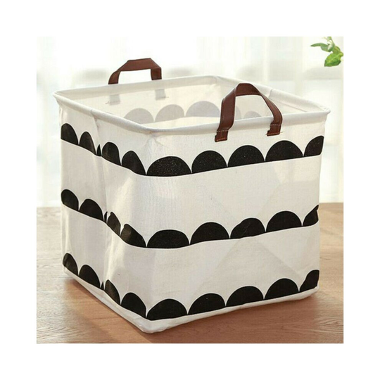 (Semicircle) Foldable Collapsible Folding Box Fabric Cube Room Basket Organizer Storage Case