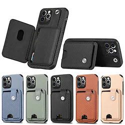 Phone Case For Apple Back Cover Wallet Card iPhone 14 Pro Max 13 12 11 Pro Max Mini X XR XS 8 7 Plus Dustproof Four Corners Drop Resistance Card Holder Slots Geometric Pattern TPU PU Leather Lightinthebox