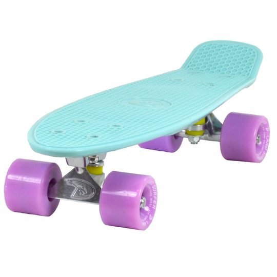 Land Surfer Cruiser Skateboard 22" Ice Blue Board - Ice Purple Wheels