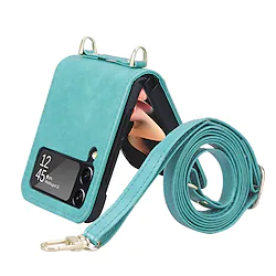 Phone Case For Samsung Galaxy Back Cover Z Flip 3 Portable Card Holder Shockproof Solid Colored PU Leather Lightinthebox