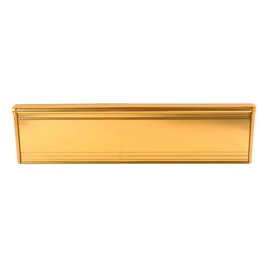 (Gold) Letterbox Draught Excluder Seal Brush Flap Letter Box Metal Weather Cover