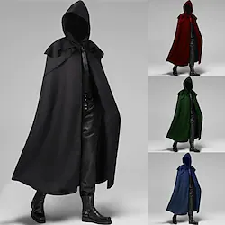 Plague Doctor Retro Vintage Punk Gothic Medieval 18th Century Cape Cloak Masquerade Men's Costume Vintage Cosplay Party Cloak Masquerade Lightinthebox