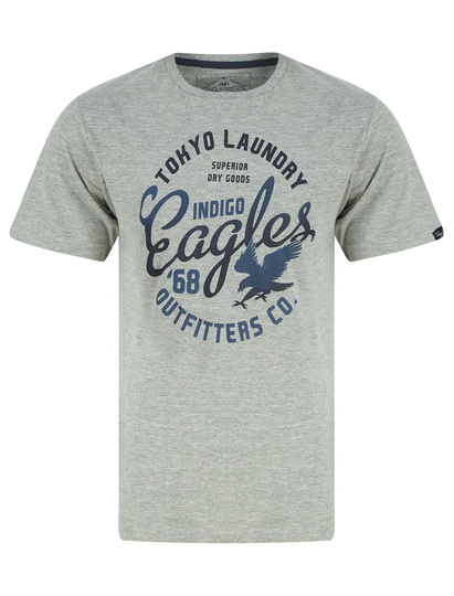 T-Shirts Kalida Motif Cotton Jersey T-Shirt in Light Grey Marl - Tokyo Laundry / S - Tokyo Laundry