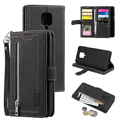 Case For Xiaomi Redmi K30 K30I 5G NOTE9PRO MAX 9S K30PRO ZOOM MI 10 LITE 5G NOTE10 LITE NOTE 9 REDMI 10X 5G 10X 4G 9 Card Holder Shockproof Flip Full Body Cases Solid Colored PU Leather TPU zipper Lightinthebox