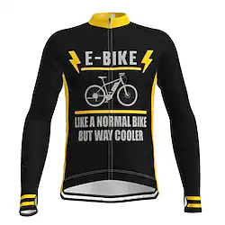 21Grams Men's Cycling Jersey Long Sleeve Bike Jersey Top with 3 Rear Pockets Mountain Bike MTB Road Bike Cycling Breathable Quick Dry Moisture Wicking Reflective Strips Black Green Sky Blue Graphic Lightinthebox