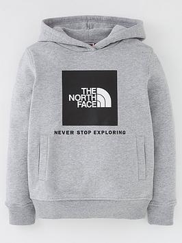 THE NORTH FACE Teens Box Pullover Hoodie - Light Grey Heather, Light Grey Heather, Size Xs=6 Years, Women