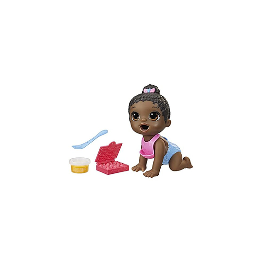Baby Alive Lil Snacks Doll, Eats and Poops, Snack-Themed 8-Inch Baby Doll, Snack Box Mold, Toy for Kids Ages 3 and Up, Black Hair