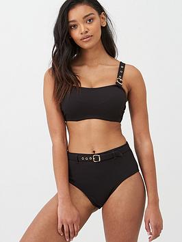 Pour Moi Sol Beach Strapless Underwired Bandeau Top - Black