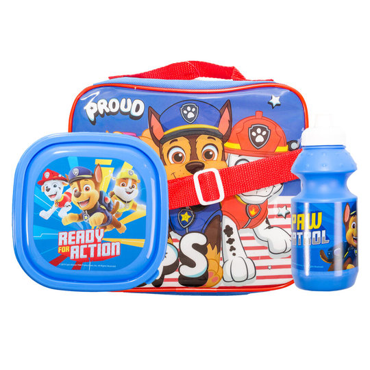 Paw Patrol 3 Piece Lunch Bag Box Set