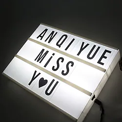 LED Combination Light Box Night Table Desk Lamp DC 5V DIY Letters Symbol Cards Decor USB or Battery Powered Message Board Lightinthebox