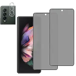 [21] Pack Privacy Tempered Glass Matte Compatible with Galaxy Z Fold 3 5G Screen Protector with Tempered Glass Camera Lens Protector Clear Lightinthebox