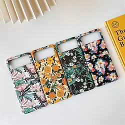 Phone Case For Samsung Galaxy Flip Z Flip 3 Flip Shockproof Dustproof Flower PC Lightinthebox