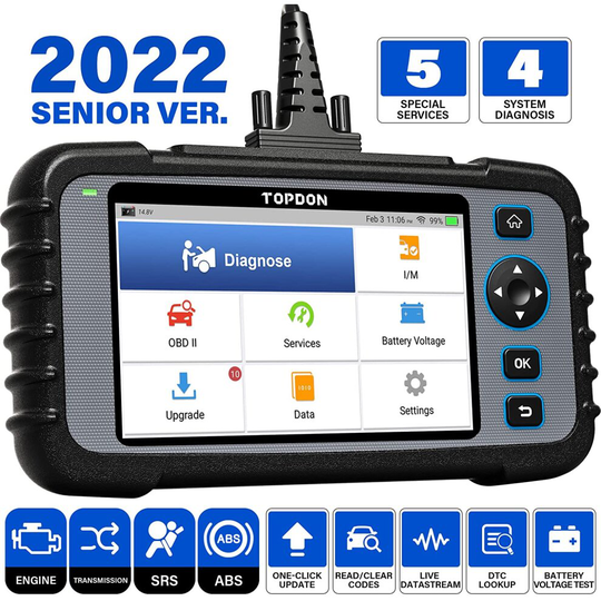 OBD2 Scanner, TOPDON ArtiDiag600 Car Diagnostic Code Reader for Engine/SRS/ABS/AT, Oil/EPB/SAS/TPMS Reset