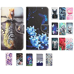 Phone Case For Samsung Galaxy Wallet Card A73 A53 A33 S22 Ultra Plus S21 FE S20 A32 A72 A52 A42 Galaxy A22 5G Galaxy A22 4G Samsung A13 5G A71 A51 A31 Wallet Pattern Four Corners Drop Resistance Lightinthebox