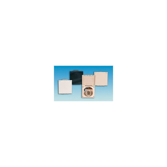 Caravan / Motorhome Flush Fitting 240v Mains Inlet Box White.