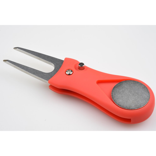 (Red) Golf Divot Tool Ball Marker, Golf Training Aids Golf Accessories