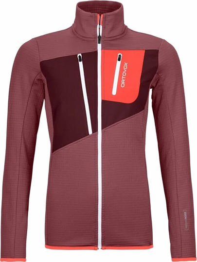 Ortovox Outdoor Jacket Fleece Grid Jacket W Mountain Rose M