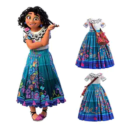 Encanto Fairytale Encanto Dress Girls' Movie Cosplay Cosplay White Dress Children's Day Polyester / Cotton Blend Polyster Lightinthebox