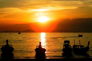 7 Islands Sunset Tour with BBQ Dinner & Night Snorkeling by Longtail Boat