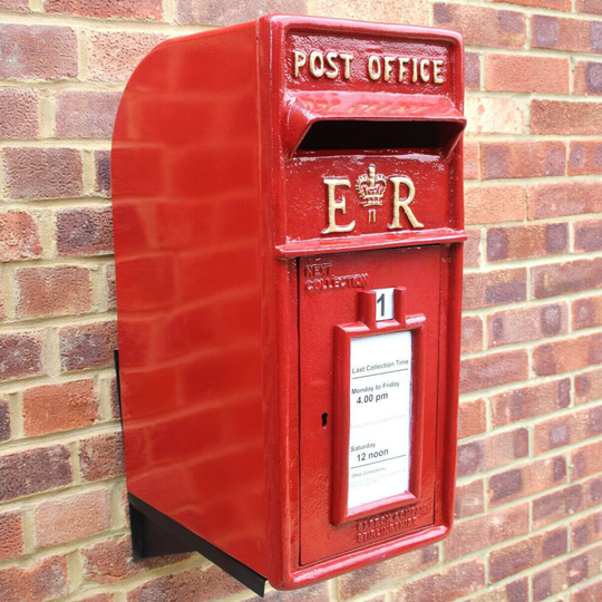 (Red) Royal Mail Post Box Vintage Cast Iron Wall Mounted