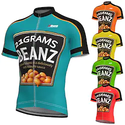 21Grams Men's Cycling Jersey Short Sleeve Bike Jersey Top with 3 Rear Pockets Mountain Bike MTB Road Bike Cycling Breathable Quick Dry Moisture Wicking Back Pocket Green Yellow Orange Retro Novelty Lightinthebox