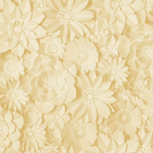Fine Decor Dimensions Floral Yellow Wallpaper FD42597