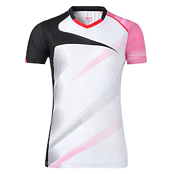 Women's Tennis Shirt Athletic Shirt Breathable Quick Dry Moisture Wicking Short Sleeve T Shirt Regular Fit V Neck Printed Summer Gym Workout Tennis Badminton / Micro-elastic / Lightweight Lightinthebox