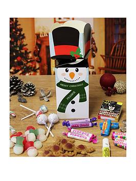 Personalised Snowman Christmas Themed Sweet Box - 400 Grams