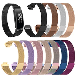 1PC Smart Watch Band Compatible with Fitbit Inspire 2 / Inspire / Inspire HR Stainless Steel Smartwatch Strap Breathable Magnetic Clasp Metal Band Replacement Wristband Lightinthebox