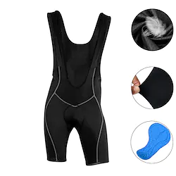 21Grams Men's Cycling Bib Shorts Road Bike Cycling Black Bike Bib Shorts Padded Shorts / Chamois 3D Pad Breathable Anatomic Design Quick Dry Polyester Spandex Elastane Sports Solid Color Patterned Lightinthebox