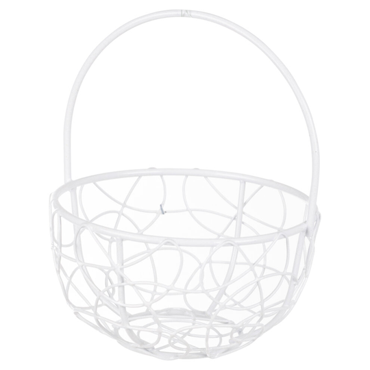 (Round Box, White) Assorted Mesh Wedding Table Decor Baskets Cages