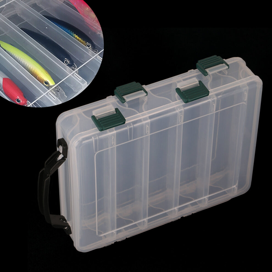 Layer Fishing Lure Bait Tackle Storage Box Visible Waterproof Case