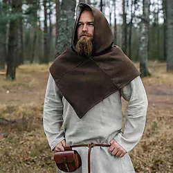 Pirate Viking Medieval Renaissance Cowl hooded cloak Women's Costume Vintage Cosplay Party / Evening Shawl Masquerade Lightinthebox