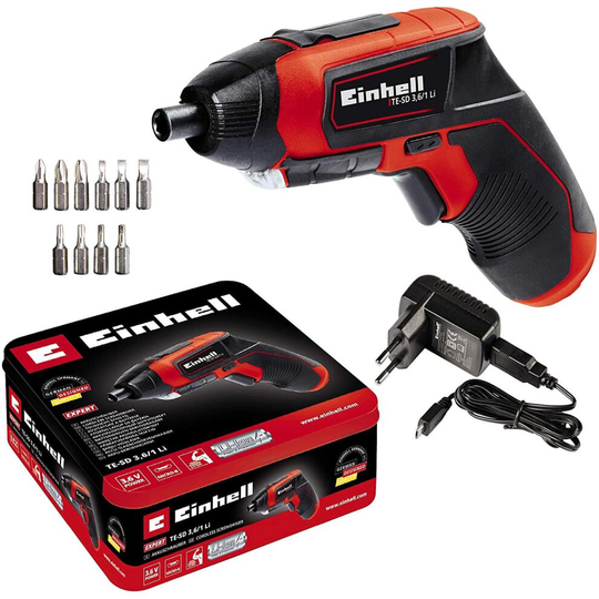 Einhell TE-SD 3.6/1 Li Cordless Screwdriver Integrated, LED Lighting, Soft Grip