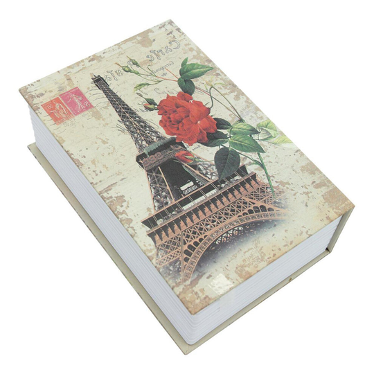 (Eiffel Tower) Cash Money Storage Lock Book Safe Box Case