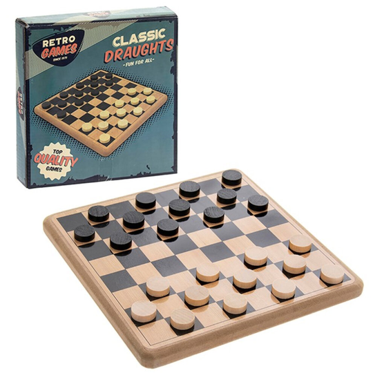 (Draughts) Retro Board Games - Choice of Games - Boxed Gift