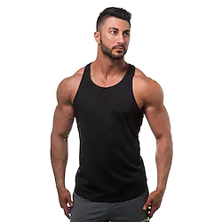 Men's Workout Tank Top Running Tank Top Sleeveless Top Athletic Athleisure Cotton Breathable Quick Dry Lightweight Fitness Gym Workout Running Sportswear Activewear Solid Colored Black Royal Blue Red Lightinthebox