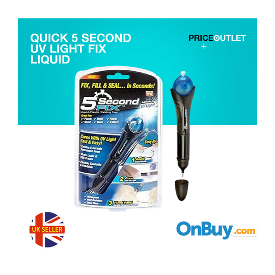 Glue Quick 5 Second UV Light Fix Liquid Plastic Repair Pen Tool