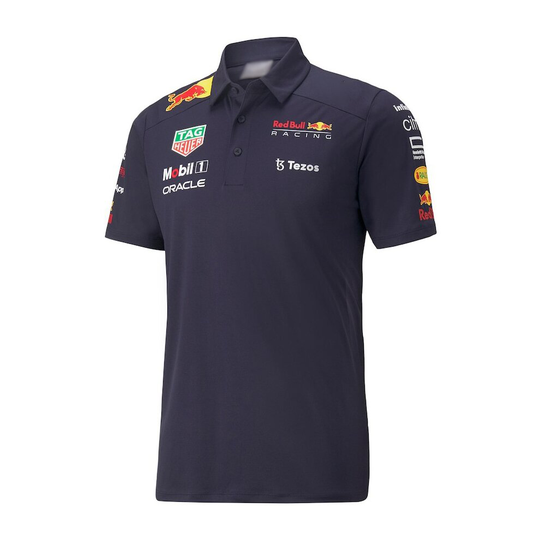 (Navy Blue,M) New F1 Racing Suit Red Bull Short-sleeve Polo Shirt Top