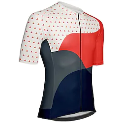 21Grams Men's Cycling Jersey Short Sleeve Bike Top with 3 Rear Pockets Mountain Bike MTB Road Bike Cycling Breathable Quick Dry Moisture Wicking Reflective Strips Red Dark Navy Blue Spandex Sports Lightinthebox