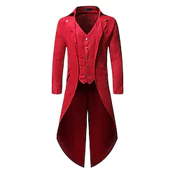 Plague Doctor Plus Size Gothic Punk Gothic Medieval 18th Century Masquerade Tuxedo Men's Costume Vintage Cosplay Party Long Sleeve Coat Masquerade Lightinthebox