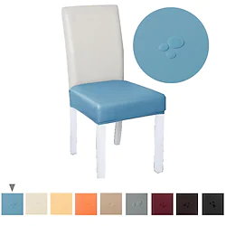 PU Chair Seat Covers Slipcovers Dining Room Chair Cushion Protector Stretch Removable Washable Waterproof for Kitchen Hotel Banquet Party Ceremony Decorations Lightinthebox
