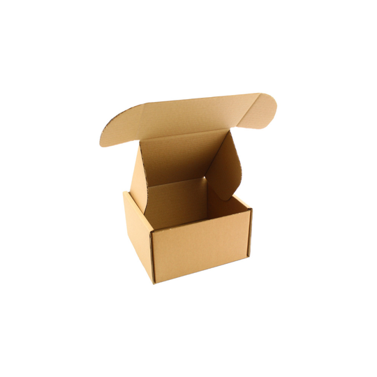 (50) Cardboard Boxes 160mm x 160mm x 100mm - Brown Kraft Heavy Duty Gift Boxes Packing Cartons