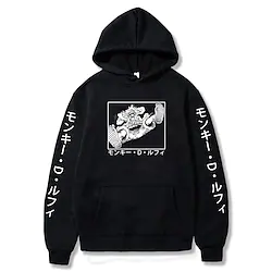 Inspired by One Piece Cosplay Hoodie Print Front Pocket Graphic Hoodie For Men's Women's Unisex Adults' Hot Stamping 100% Polyester Casual Daily Lightinthebox