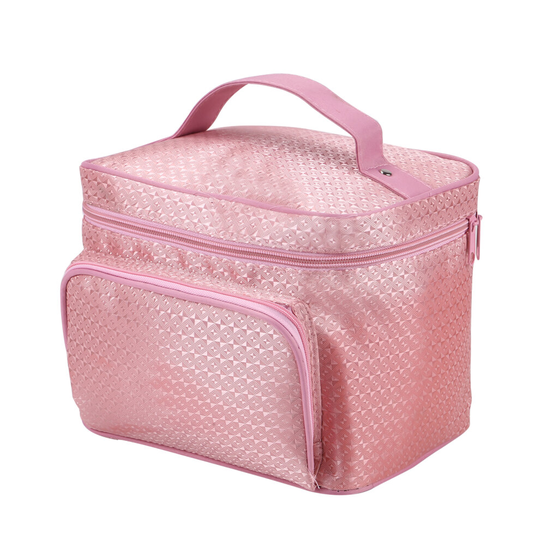 (pink) Large Vanity Case Beauty Box Make Cosmetic