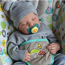 19inch Reborn Doll Baby 100% Hand Paint Doll Finished Completed Doll Same As picture Levi with Genesis Paint Rooted Eyelashes 3D Skin (50CM) Lightinthebox