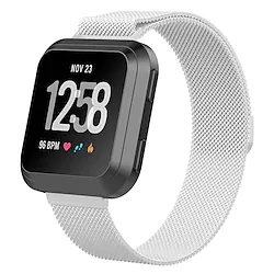 1 pcs Smart Watch Band for Fitbit Versa 2 / Versa / Versa Lite Stainless Steel Smartwatch Strap Adjustable Breathable Magnetic Clasp Milanese Loop Replacement Wristband Lightinthebox